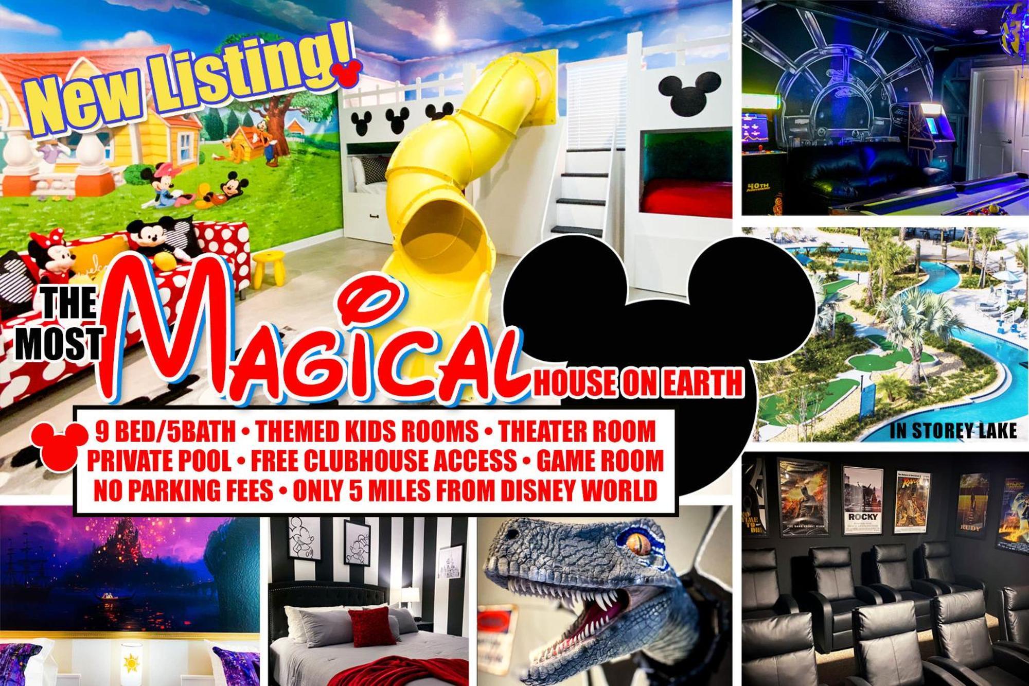 Magical Family Vacation Home Near Disney World At Storey Lake, Star Wars Gameroom, Pool, Theater, Mickey Slide, Sleeps Up To 28 Kissimmee Zewnętrze zdjęcie